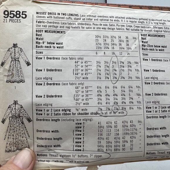 Simplicity 9585, Size 6 Bust 30.5, Gunne Sax Dress Sewing Pattern, Uncut - Picture 10 of 13